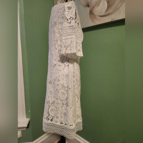 Ralph Lauren Off-White Lace Dress! NWT Sz 10 So Pretty! SAVE 15%! - Picture 2 of 14